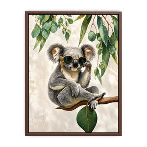 koala Canvas Print canvas, stylish animal portrait artwork, eucalyptus koala painting, modern wildlife decor