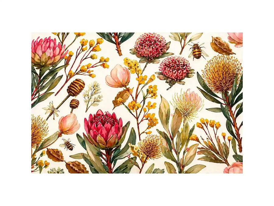 Botanical floral canvas wall art for soft luxury gallery wall styling