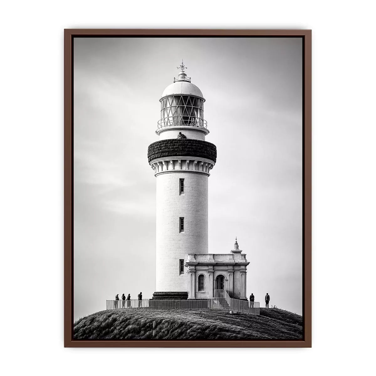 minimal black and white lighthouse architecture wall art canvas