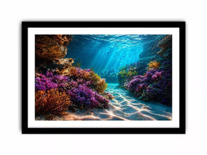 underwater coral reef ocean Canvas Print canvas serene coastal marine landscape