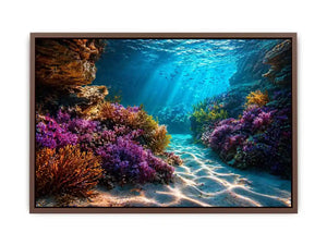 underwater coral reef ocean Canvas Print canvas serene coastal marine landscape