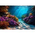 underwater coral reef ocean wall art canvas serene coastal marine landscape