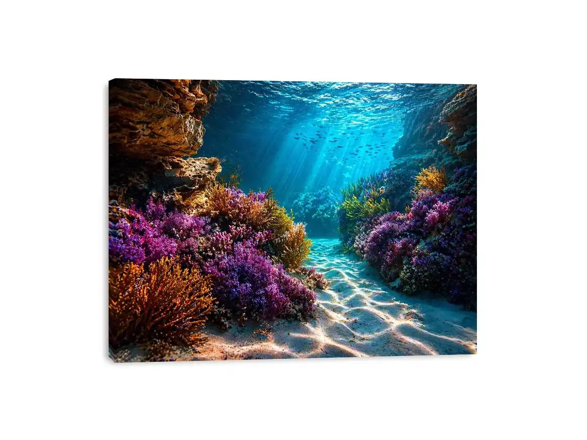 underwater coral reef ocean Canvas Print canvas serene coastal marine landscape