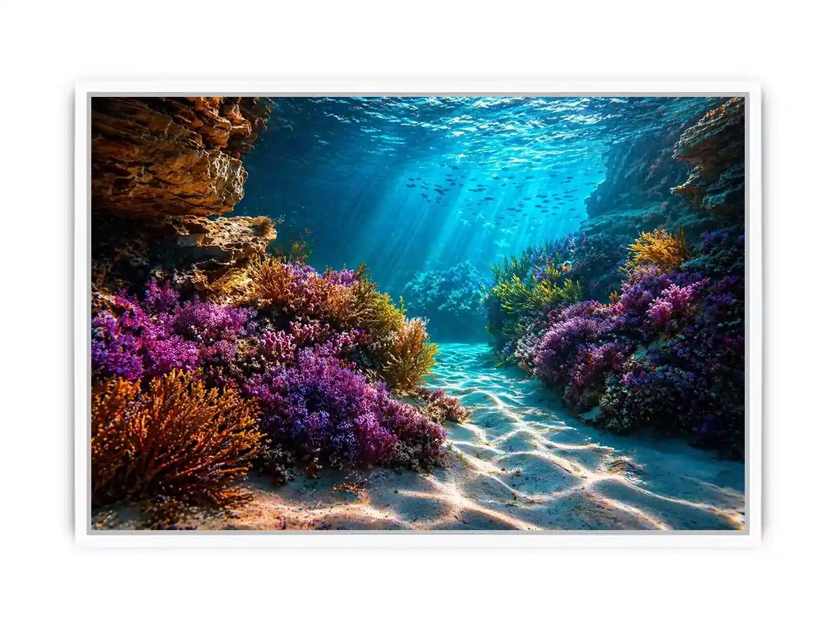 underwater coral reef ocean Canvas Print canvas serene coastal marine landscape