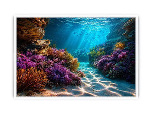 underwater coral reef ocean Canvas Print canvas serene coastal marine landscape