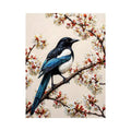 minimal bird blossom Canvas Print canvas elegant floral branch painting neutral decor