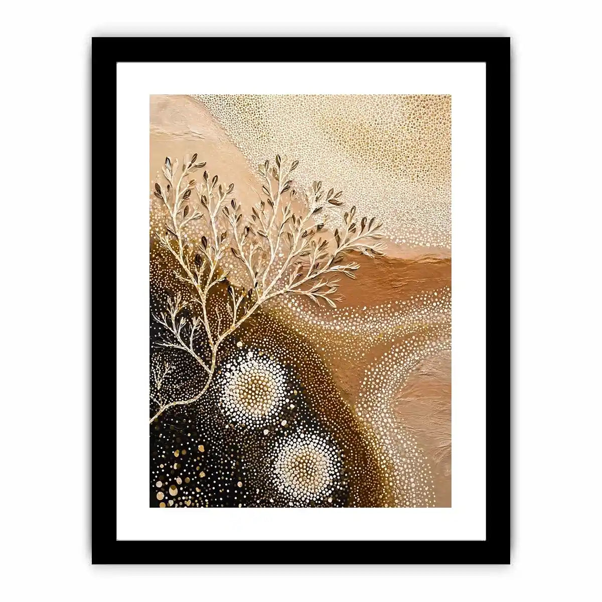 neutral abstract botanical wall art canvas beige earthy minimal modern decor