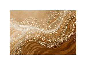 abstract wave dot Canvas Print canvas neutral beige modern minimal decor