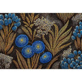 Blue and gold botanical dot pattern wall art, luxury modern decor for homes in New York, Paris, Dubai interiors