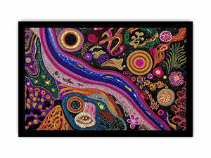 colorful abstract dot galaxy painting, vibrant cosmic dot Canvas Print, modern abstract colorful Canvas Print, galaxy inspired dot artwork