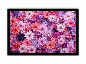 Abstract pink and purple floral blossoms textured painting pattern soft pastel flower Canvas Print