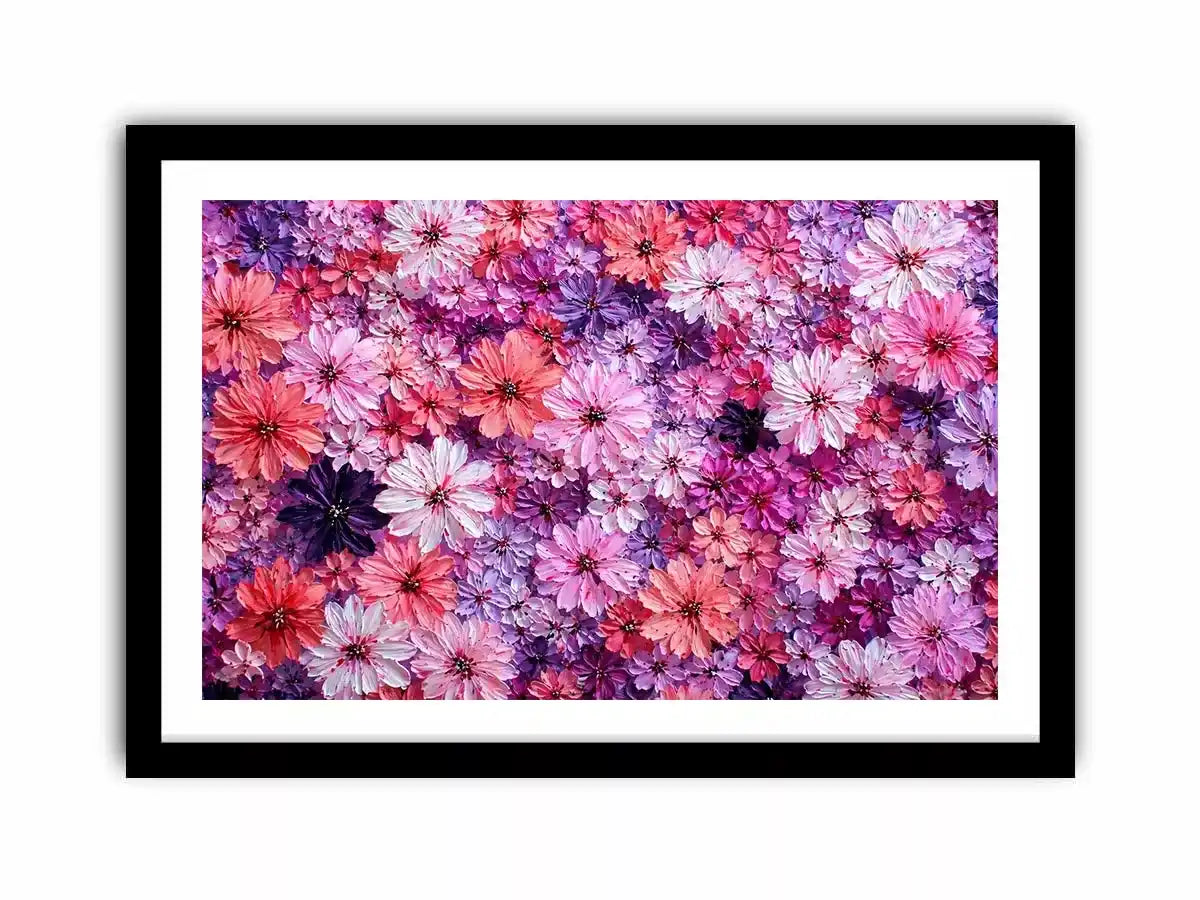 Abstract pink and purple floral blossoms textured painting pattern soft pastel flower Canvas Print
