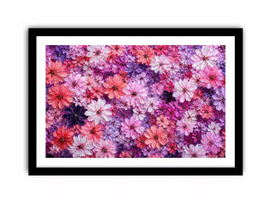 Abstract pink and purple floral blossoms textured painting pattern soft pastel flower Canvas Print