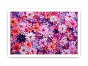 Abstract pink and purple floral blossoms textured painting pattern soft pastel flower Canvas Print