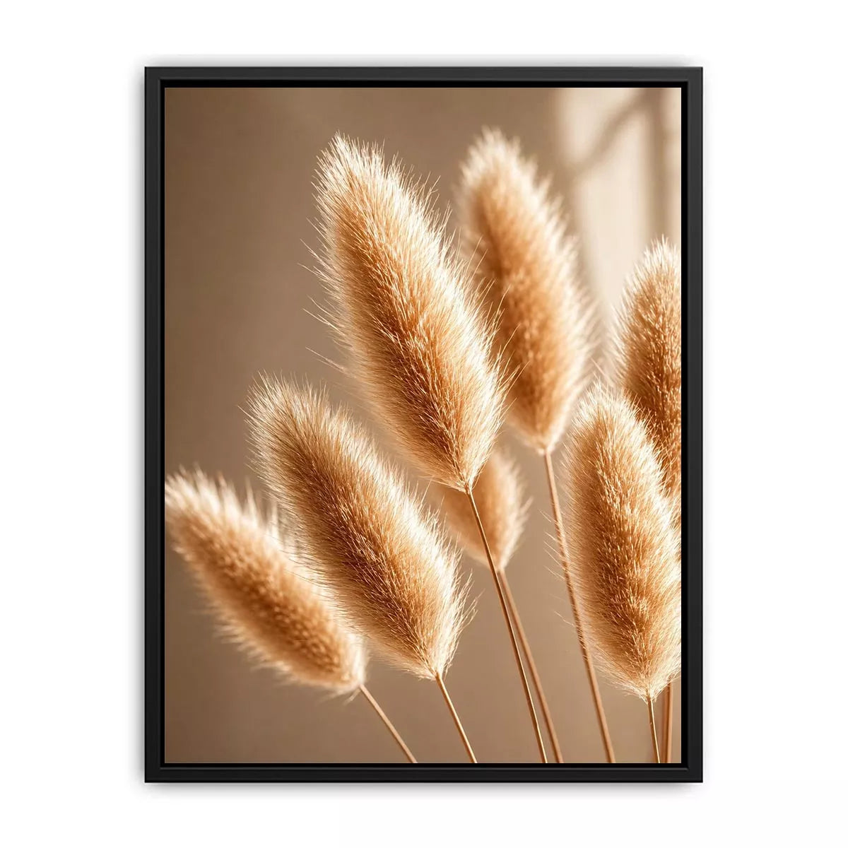 Minimal pampas grass in warm neutral tones soft beige botanical Canvas Print