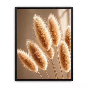 Minimal pampas grass in warm neutral tones soft beige botanical Canvas Print