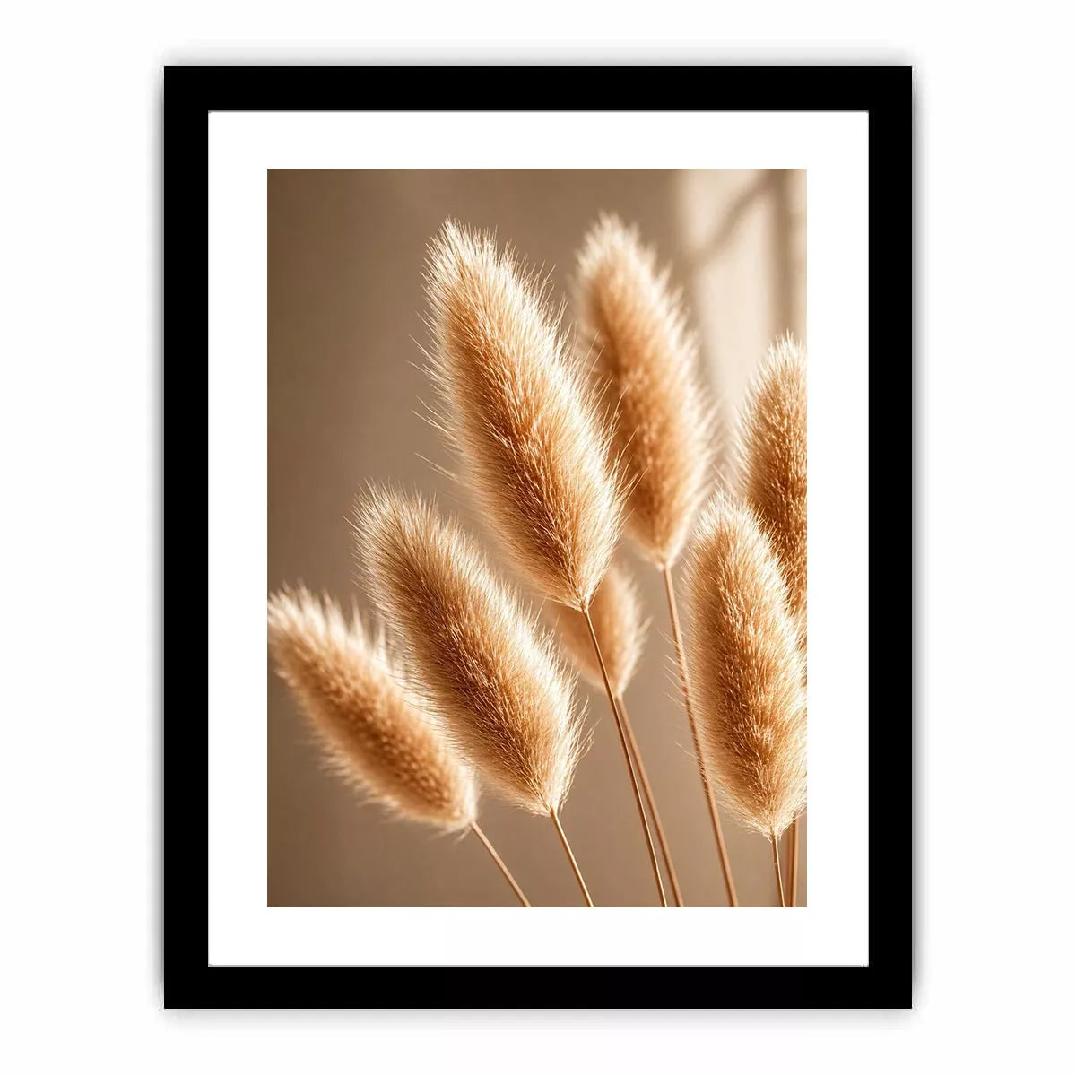 Minimal pampas grass in warm neutral tones soft beige botanical Canvas Print