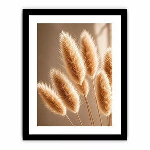 Minimal pampas grass in warm neutral tones soft beige botanical Canvas Print