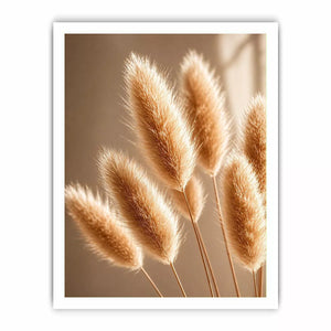 Minimal pampas grass in warm neutral tones soft beige botanical Canvas Print