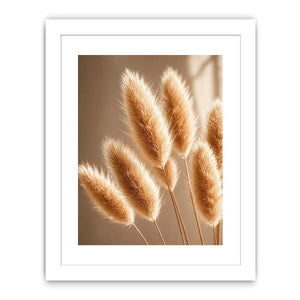 Minimal pampas grass in warm neutral tones soft beige botanical Canvas Print