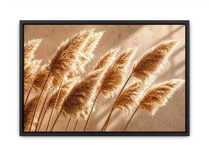 Warm neutral pampas grass Canvas Print soft beige botanical minimal decor