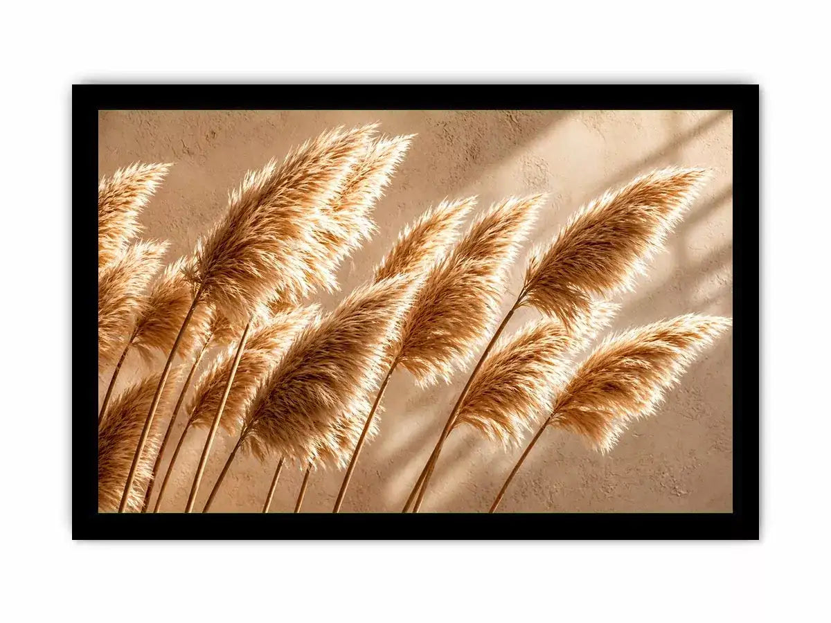 Warm neutral pampas grass Canvas Print soft beige botanical minimal decor