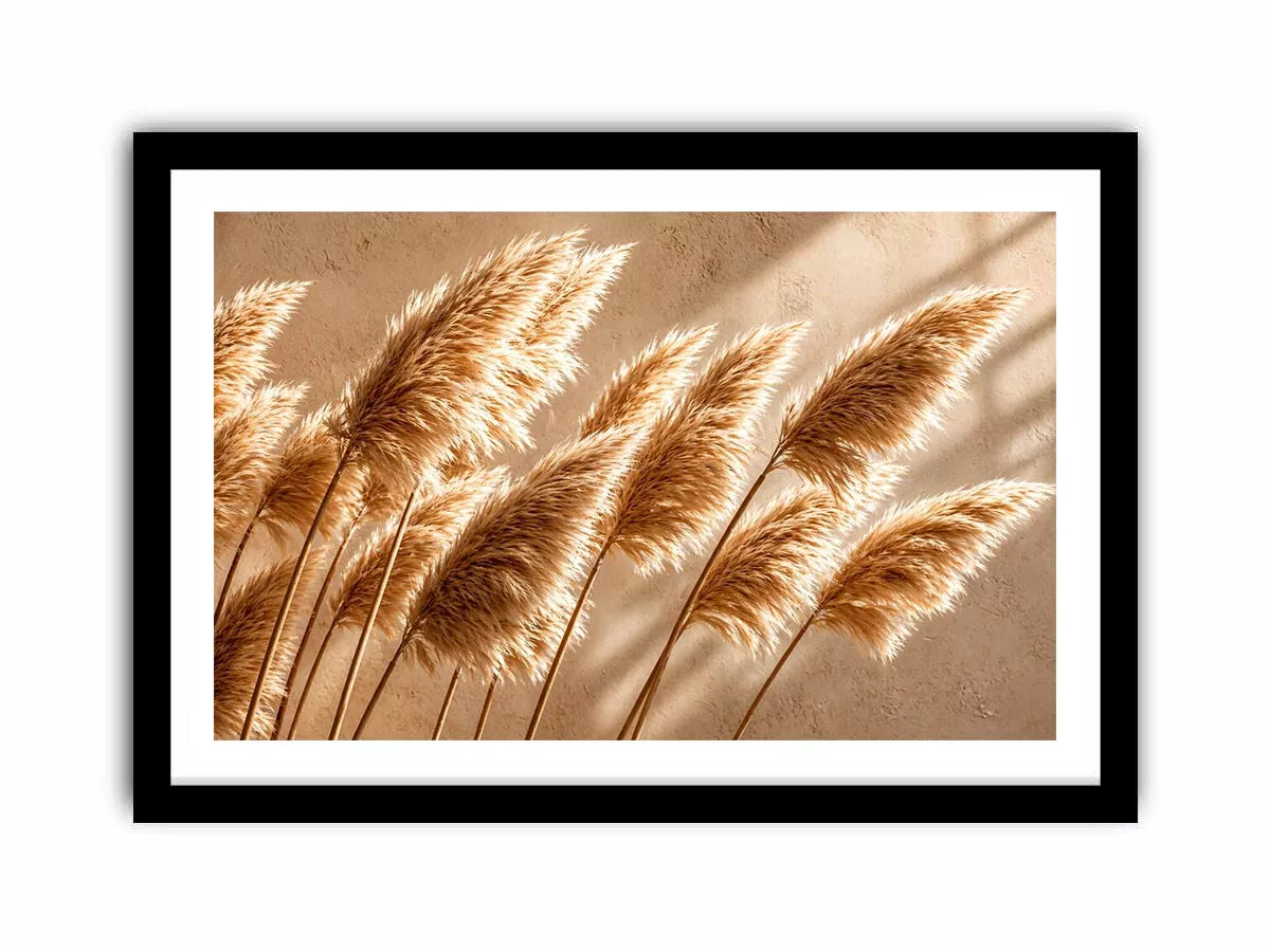 Warm neutral pampas grass Canvas Print soft beige botanical minimal decor
