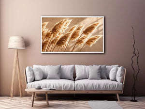 Warm neutral pampas grass Canvas Print soft beige botanical minimal decor
