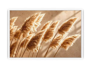 Warm neutral pampas grass Canvas Print soft beige botanical minimal decor