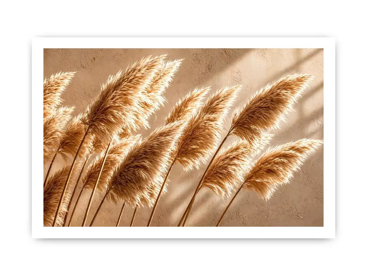 Warm neutral pampas grass Canvas Print soft beige botanical minimal decor