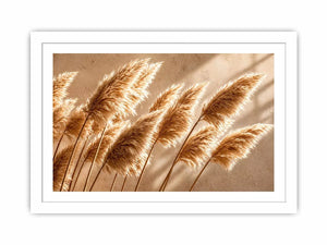 Warm neutral pampas grass Canvas Print soft beige botanical minimal decor