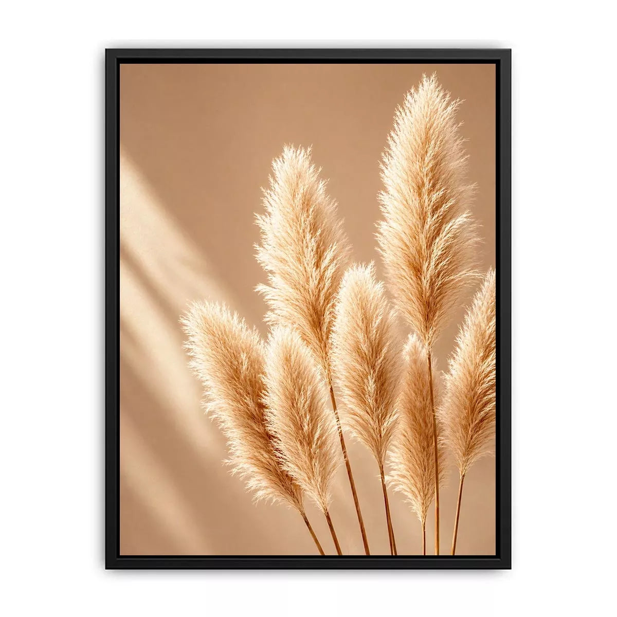 Minimal beige pampas grass wall art soft neutral botanical photography aesthetic decor