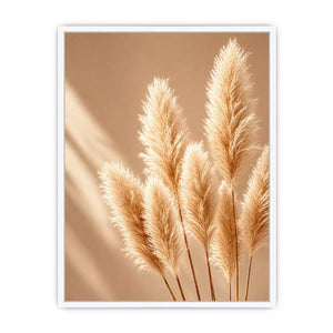 Minimal beige pampas grass Canvas Print soft neutral botanical aesthetic decor