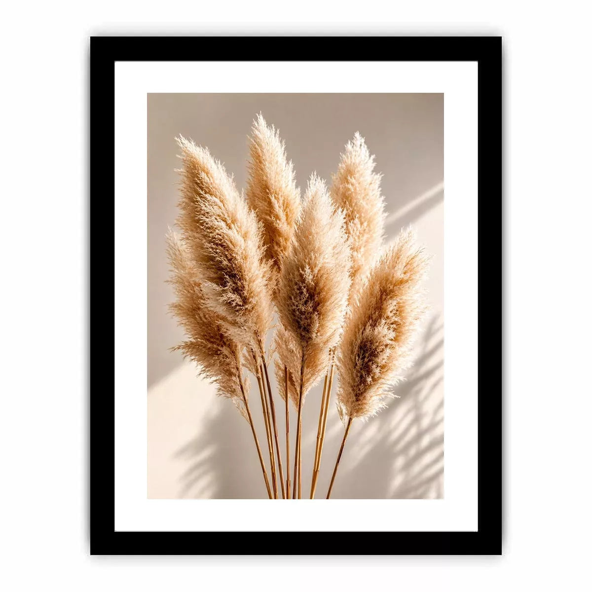 pampas grass Canvas Print neutral, boho pampas grass canvas, minimalist beige botanical artwork, soft neutral decor Canvas Print