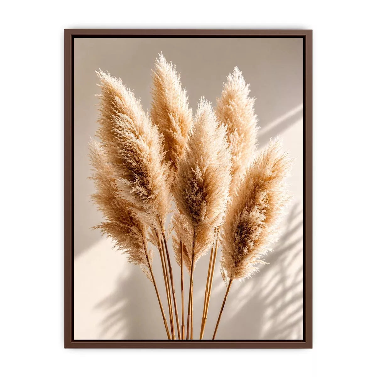 pampas grass Canvas Print neutral, boho pampas grass canvas, minimalist beige botanical artwork, soft neutral decor Canvas Print