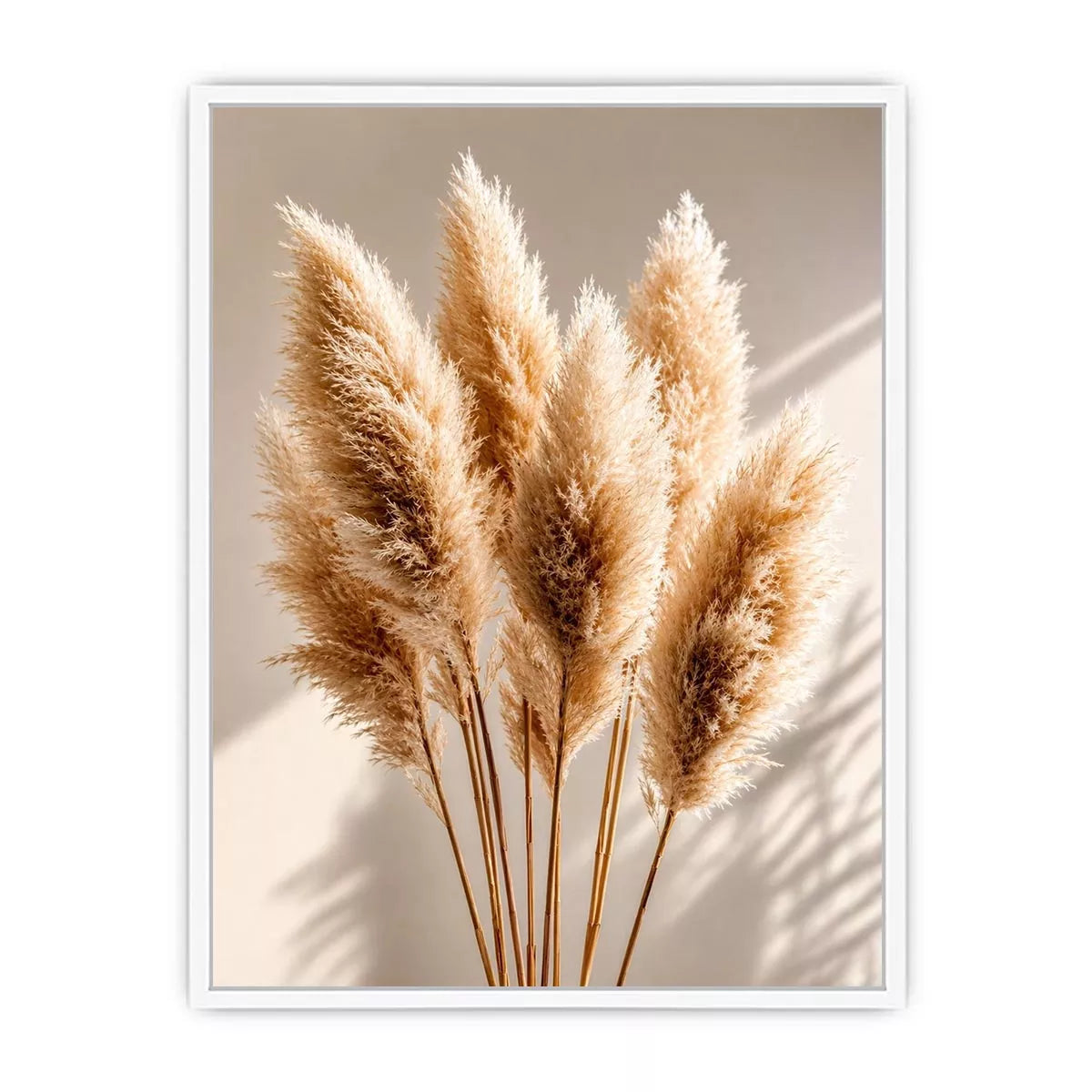 pampas grass Canvas Print neutral, boho pampas grass canvas, minimalist beige botanical artwork, soft neutral decor Canvas Print