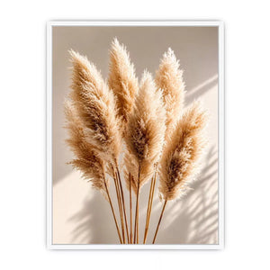 pampas grass Canvas Print neutral, boho pampas grass canvas, minimalist beige botanical artwork, soft neutral decor Canvas Print
