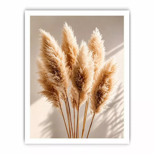 pampas grass Canvas Print neutral, boho pampas grass canvas, minimalist beige botanical artwork, soft neutral decor Canvas Print