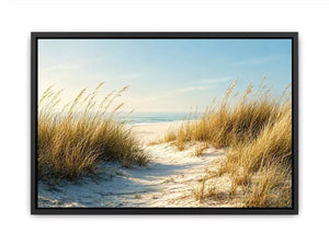 coastal dunes beach path landscape Canvas Print soft neutral ocean canvas decor