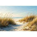 coastal dunes beach path landscape wall art soft neutral ocean canvas decor