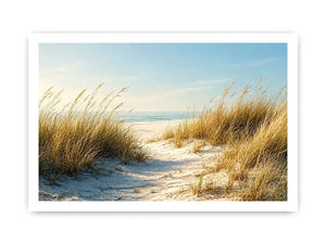 coastal dunes beach path landscape Canvas Print soft neutral ocean canvas decor