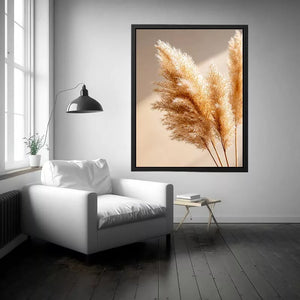 warm minimal pampas grass neutral Canvas Print soft beige botanical canvas