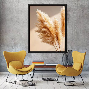 warm minimal pampas grass neutral Canvas Print soft beige botanical canvas