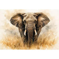 minimal elephant watercolor wildlife Canvas Print neutral safari canvas