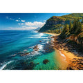 coastal cliff ocean beach landscape Canvas Print blue sea canvas