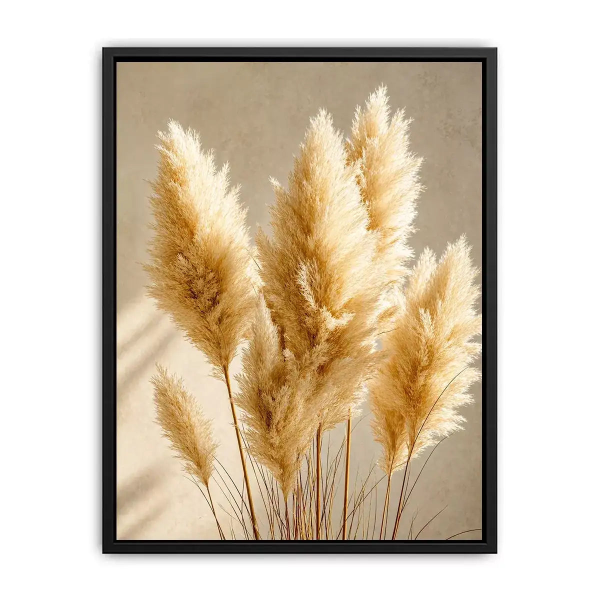 pampas grass Canvas Print neutral decor, minimalist boho pampas canvas, beige botanical Canvas Print print, soft pampas grass decor, neutral aesthetic plant artwork