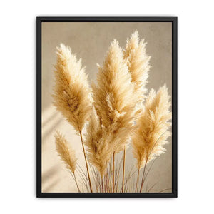 pampas grass Canvas Print neutral decor, minimalist boho pampas canvas, beige botanical Canvas Print print, soft pampas grass decor, neutral aesthetic plant artwork