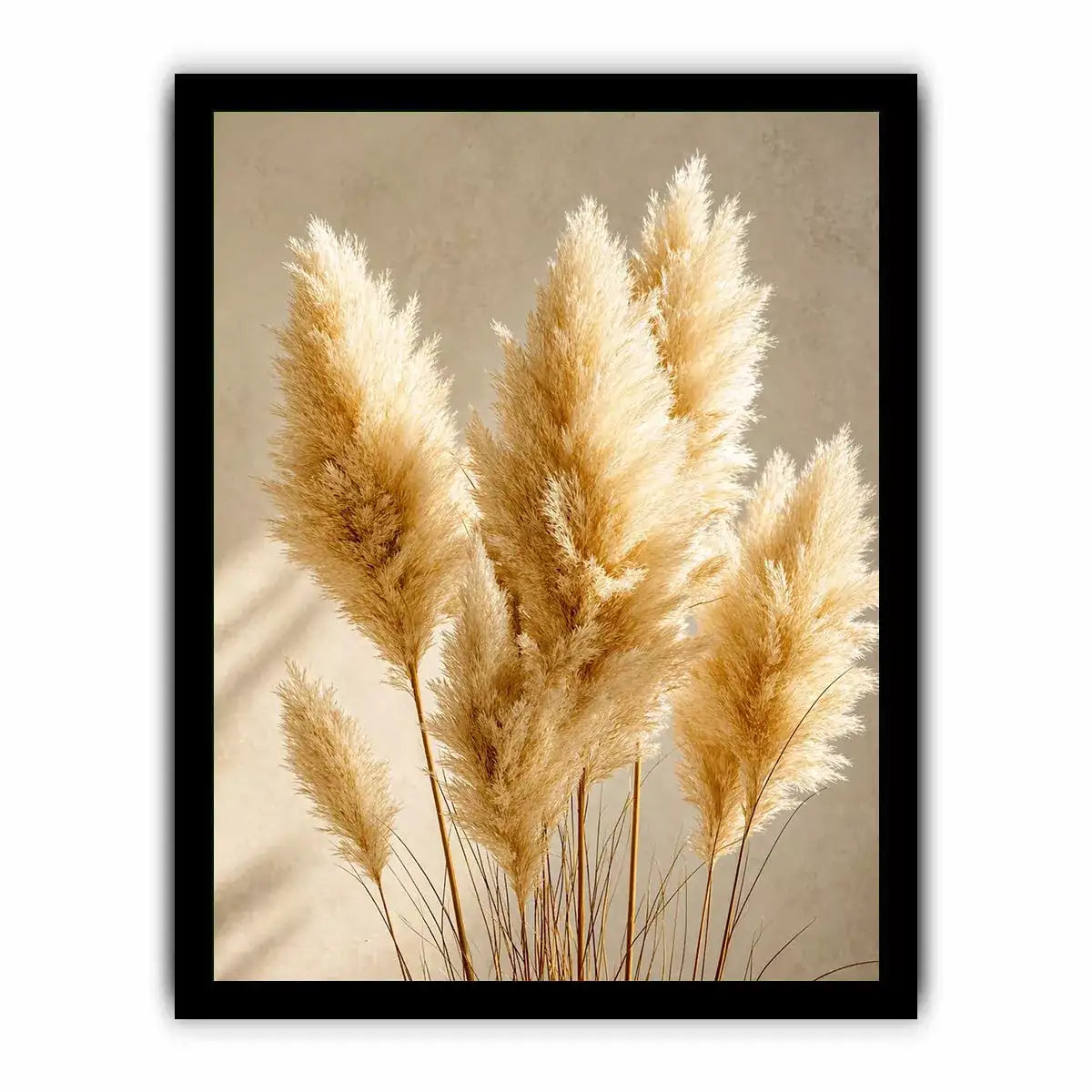 pampas grass Canvas Print neutral decor, minimalist boho pampas canvas, beige botanical Canvas Print print, soft pampas grass decor, neutral aesthetic plant artwork