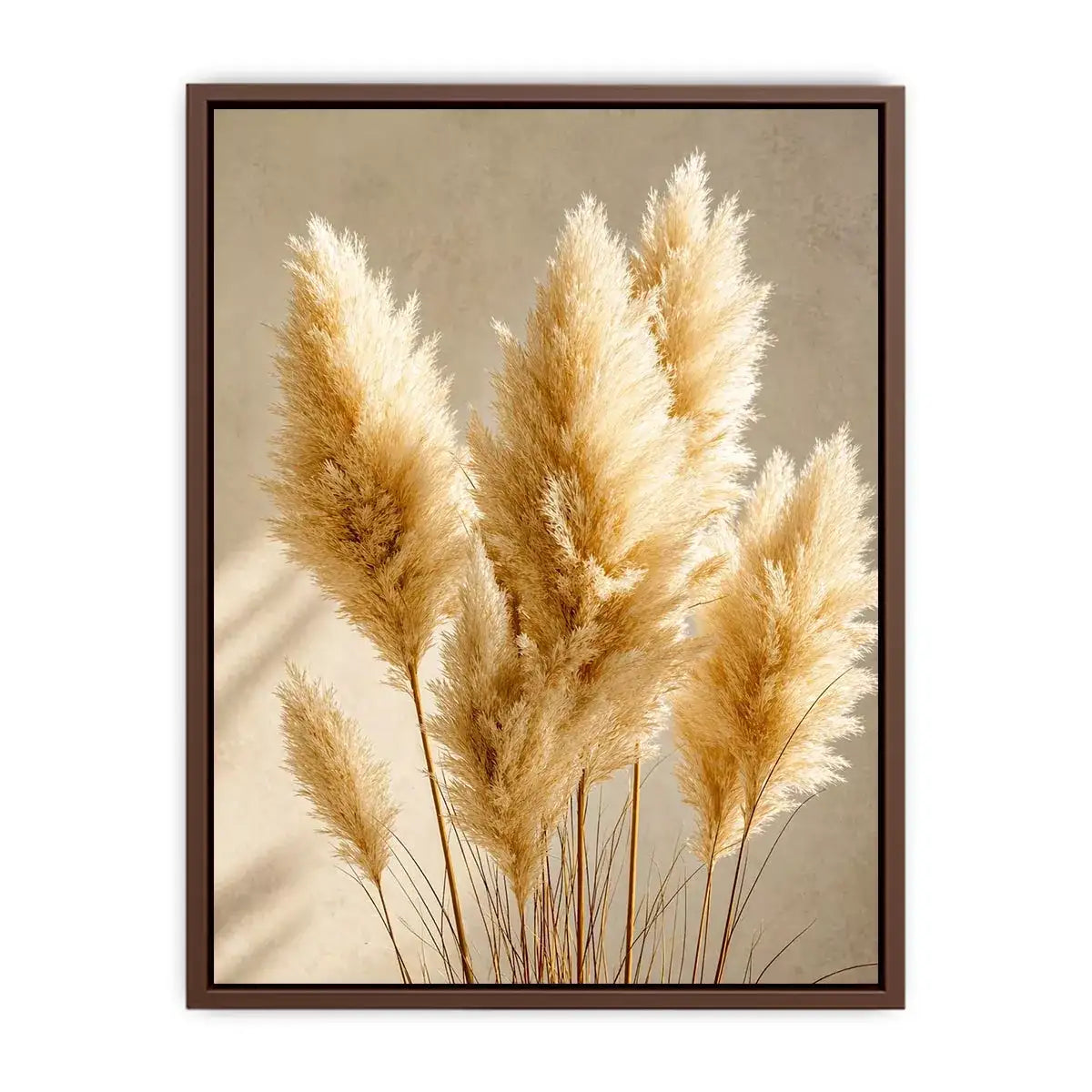 pampas grass Canvas Print neutral decor, minimalist boho pampas canvas, beige botanical Canvas Print print, soft pampas grass decor, neutral aesthetic plant artwork