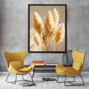 pampas grass Canvas Print neutral decor, minimalist boho pampas canvas, beige botanical Canvas Print print, soft pampas grass decor, neutral aesthetic plant artwork